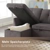 LVHOM Ecksofa mit Schlaffunktion L-Form, Sofa mit Bettkasten, Wohnzimmersofa mit Seitentasche, Couch Samtstoff, Bettsofa, 3 Sitzer Bild 5