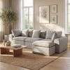 FUFU&GAGA Ecksofa Modulares Wolken-Sofa mit Armlehnen, Bouclé, hellgrau, 275 cm breit Bild 1