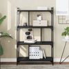 Bücherregal | Standregal 4 Böden Schwarz 76x32x123 cm Holzwerkstoff Bild 2