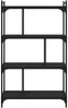 Bücherregal | Standregal 4 Böden Schwarz 76x32x123 cm Holzwerkstoff Bild 4