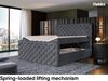 MEBLINI Boxspringbett DUKE 200x200 cm mit Bettkasten - H3/Dunkelgrau Samt Polsterbett - Doppelbett mit Topper & Taschenfederkern-Matratze Bild 4