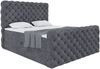 MEBLINI Boxspringbett DUKE 200x200 cm mit Bettkasten - H3/Dunkelgrau Samt Polsterbett - Doppelbett mit Topper & Taschenfederkern-Matratze Bild 2