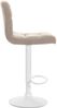 Barhocker 2er Set MADRID - Creme, Stoff, Weiß Barhocker mit Lehne Barstuhl Tresenhocker Tresenstuhl Kneipenhocker Kneipenstuhl Bild 5