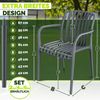 tillvex® Gartenstühle 4er Set Stapelbar Wetterfest | Outdoor Stühle bis 120kg belastbar | Gartenstühle Outdoor | Terrassenstuhl Gartenmöbel Balkon Garten Terrasse Bild 2