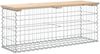 vidaXL Gartenbank aus Gabionen 103x31,5x42 cm Massivholz Kiefer 834350 Bild 5