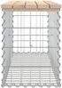 vidaXL Gartenbank aus Gabionen 103x31,5x42 cm Massivholz Kiefer 834350 Bild 4
