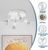 ZMH LED Deckeneinbaustrahler Weiß - 4 Schwenkbare GU10 Metallspots Moderne Deckenlampe für Wohnzimmer, Schlafzimmer, Küche, Flur, Esszimmer Bild 4