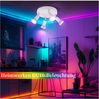 ZMH LED Deckeneinbaustrahler Weiß - 4 Schwenkbare GU10 Metallspots Moderne Deckenlampe für Wohnzimmer, Schlafzimmer, Küche, Flur, Esszimmer Bild 5