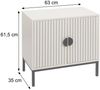 Waschbeckenunterschrank HWC-O42, Schrank Badezimmer Badschrank mit 2 Türen, MDF Melamin 62x63x35cm ~ Holzoptik natur Bild 3