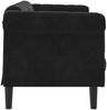 vidaXL Sofa 2-Sitzer Schwarz Samt 372580 Bild 5