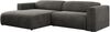 Ecksofa PASADENA, freistehendes Ecksofa, breite Armlehnen, Federsitz - links - Dunkelgrau Velours Bild 4