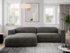 Ecksofa PASADENA, freistehendes Ecksofa, breite Armlehnen, Federsitz - links - Dunkelgrau Velours Bild 2