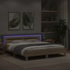 vidaXL Bettgestell mit Kopfteil und LED-Beleuchtung Sonoma-Eiche 3207527 Bild 4
