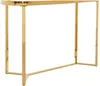 Vente-unique - JOLINY Konsole Glas TransparentGold - B 40 cm x H 78 cm x L 120 cm Bild 5