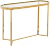 Vente-unique - JOLINY Konsole Glas TransparentGold - B 40 cm x H 78 cm x L 120 cm Bild 3