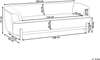 Beliani 'ALNOR' 3-Sitzer Sofa, Stoff Dunkelgrau Bild 3