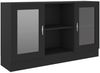 vidaXL Vitrinenschrank Schwarz 120x30,5x70 cm Holzwerkstoff 802787 Bild 2