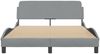 vidaXL Bettgestell "Dover" Hellgrau 120x200 cm Stoff 373145 Bild 4