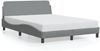 vidaXL Bettgestell "Dover" Hellgrau 120x200 cm Stoff 373145 Bild 2