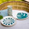 Koziol Teller-Set Connect Plate Monstera Leaf 4-tlg, Speiseteller, Kunststoff, Nature Desert Sand, 25. 5 cm, 1455700 Bild 3