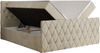 Boxspringbett mit gesteppter Front und Kopfteil, Multipocket-Matratze, zwei Bettkästen - MIREN DUO - 140 x 200 cm - Beige Velvet - H3 Bild 4