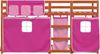 Etagenbett mit Vorhängen Rosa 90x200 cm Massivholz Kiefer 3283948, Braun, 90x200 cm Bild 5