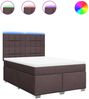 vidaXL Boxspringbett mit Matratze Dunkelbraun 140x200 cm Stoff 3292814 Bild 2