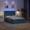vidaXL Ottoman-Bett mit Matratze & LEDs Blau 140x200 cm Stoff 3314182 Bild 3