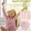 EXTSUD LED Nachtlicht Kinder Lichtwecker Cute Rabbit Kinderwecker, Creative Nachttischlampe Snooze-Funktion zeitgesteuertes Nachtlicht Bild 4