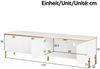 TV-Schrank mit Hochglanzfronten, 4 Türen & Kabeldurchführung, 170 x 38 x 50 cm, Weiß Bild 4