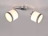 LED Wand- & Deckenstrahler mit Stoffschirmen in Weiß/Grau, Breite 35cm Bild 3