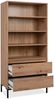 Finori Korsika 20B Regal, Dekor Artisan Oak | Regal für Wohnzimmer | Maß: B x H x T ca. 77,5 x 165 x 40 cm | Regal mit 2 Schubkästen und 4 offene Fächer Bild 3