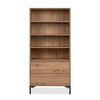 Finori Korsika 20B Regal, Dekor Artisan Oak | Regal für Wohnzimmer | Maß: B x H x T ca. 77,5 x 165 x 40 cm | Regal mit 2 Schubkästen und 4 offene Fächer Bild 2