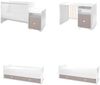 Lorelli Babybett Trend Plus 70x160cm Schreibtisch Kinderbett Schubladen Kommode hellgrau Bild 3