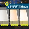 Hoberg XXL-Stehlampe für In- & Outdoor | 1,87 M große Lampe mit 3 einstellbaren Lichtintensitäten | Stimmungsvolle Standleuchte im zeitlos-modernen Design | IP-44 Wasser geschützt [schwarz, weiß] Bild 3