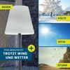 Hoberg XXL-Stehlampe für In- & Outdoor | 1,87 M große Lampe mit 3 einstellbaren Lichtintensitäten | Stimmungsvolle Standleuchte im zeitlos-modernen Design | IP-44 Wasser geschützt [schwarz, weiß] Bild 5