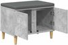 vidaXL Flurbank mit Kissen mit Speicher Betongrau 60 x 38 x 46 cm 891523 Bild 5