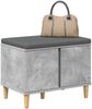 vidaXL Flurbank mit Kissen mit Speicher Betongrau 60 x 38 x 46 cm 891523 Bild 3