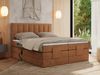Boxspringbett mit elektrisch verstellbaren Matratzen, zwei Bettkästen und einem Topper - COMFORTO - 200 x 200 cm - Orange Stoff - H3 Bild 3