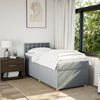 vidaXL Boxspringbett mit Matratze Hellgrau 90x190 cm Stoff 3288849 Bild 4