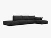 Micadoni Ecksofa Kaelle 5-Sitzer Rechts Chenille Over The Horizon Schwarz Bild 2