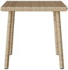 vidaXL Garten-Couchtisch Rechteckig Beige 40x40x37 cm Poly Rattan 4104048 Bild 5