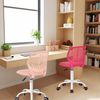 Homy Casa Bürostuhl Rosa Stoffsitz ergonomisch höhenverstellbar Bild 4