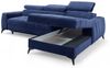Ecksofa Schlafsofa Sofa AGNESA XS Stoff Salvador Dunkelblau Ottomane Rechts Bild 3