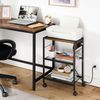 Hoobro Beistelltisch (Bürowagen mit Ladestation, Rollwagen mit Steckdose), Homeoffice-Regal Bild 2