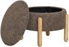 House Nordic Pouf mit Ablage, braun/natur, ø45x36 cm, HN1237 Bild 3