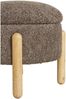 House Nordic Pouf mit Ablage, braun/natur, ø45x36 cm, HN1237 Bild 4