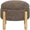 House Nordic Pouf mit Ablage, braun/natur, ø45x36 cm, HN1237 Bild 2