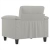 vidaXL Sessel Hellgrau 60 cm Mikrofasergewebe 359550 Bild 5
