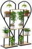 Ribelli Pflanzentreppe Pflanzenständer, schwarz / braun (2 St), Blumenständer Bild 1